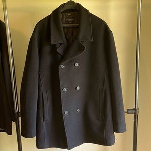 Men’s Black wool pea coat size 3XL